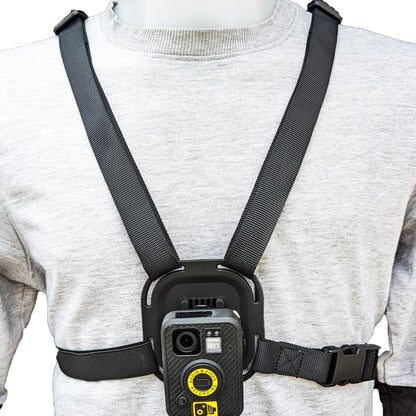 Peter Jones Official Delta Klick Fast Chest Strap Harness For Body Worn Camera Suitable for Brifield, and other BodyCams Adjustable Holder with Elasticated Waist