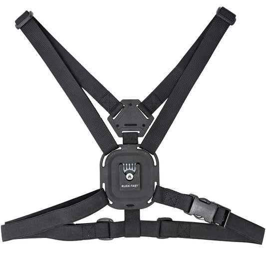 Peter Jones Official Delta Klick Fast Chest Strap Harness For Body Worn Camera Suitable for Brifield, and other BodyCams Adjustable Holder with Elasticated Waist