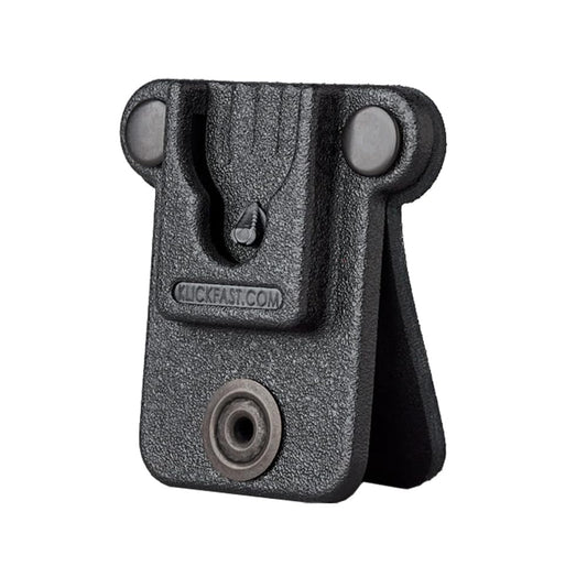 Klick Fast Dock for Remote Speaker Mic RSM Tag Strong Real Leather Small Button Clip On Klickfast Holder for Shirt or Clothing Loops Tags for Walkie Talkie Radio Mic Mobile Phone Torch